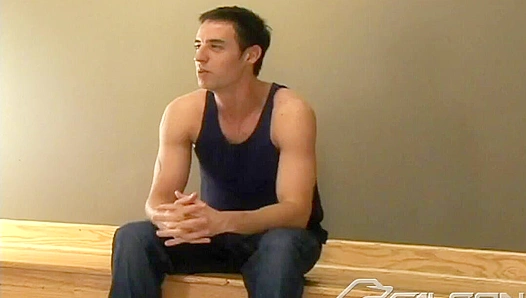 Austin Pouts Seductively While Jerking Off Lying Down