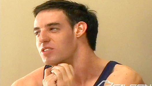 Austin Pouts Seductively While Jerking Off Lying Down