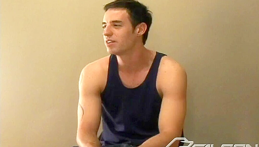 Austin Pouts Seductively While Jerking Off Lying Down