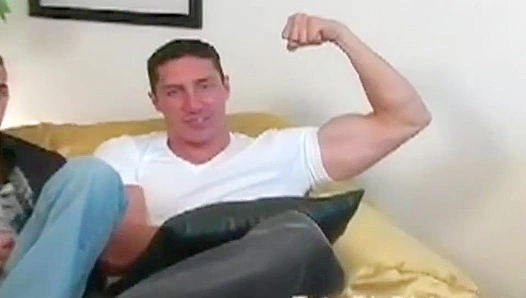 Interview Turned Hot ~ Magnus, Diego, & Angel Show Off Their Massive Cocks