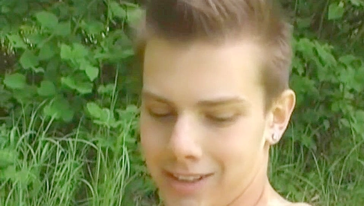 Honzek's Outdoor Cock Tease ~ Edgy Brunette Jerks Off - Boyz Party