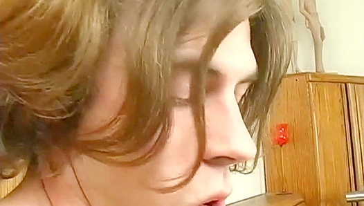 Nathan's Slim Body Stroks His Hard Dick on All Fours - XXL Dicks