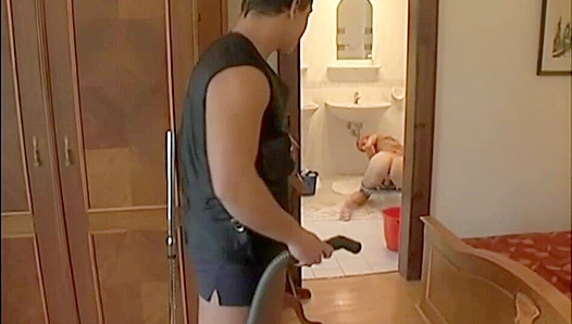 Guy Gets Wild With Vacuum Before Hot Gay Sex - Staxus