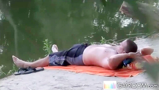 Lakefront Dick Play Ends in Slick Facial - Gay XXX