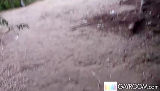 Lakefront Dick Play Ends in Slick Facial - Gay XXX