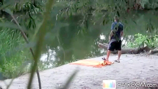 Lakefront Dick Play Ends in Slick Facial - Gay XXX