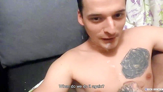 Inked Guy Enjoys Winter Fuckfest with Hung Stud