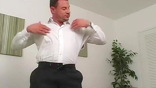 Muscular Demetri Masturbates Joyfully - Hot Mature Action