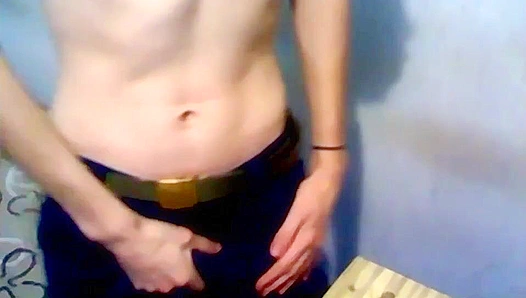 Emo Twink Samuel Strokes to Bliss, Cuming All Over His Hand