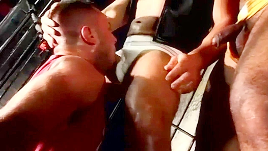 Muscle Men Pound Each Other Raw Behind Bars