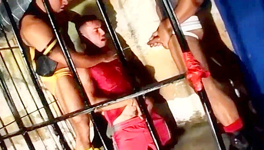 Muscle Men Pound Each Other Raw Behind Bars