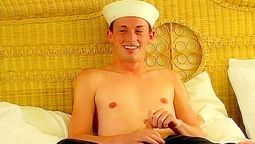 Sailing into Pleasure ~ Cute Sailor Boy Masturbates with a Smile