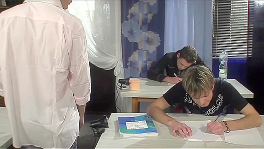 Hot Classroom Anal and Sensual Cock Sucking with a Horny Duo - Staxus