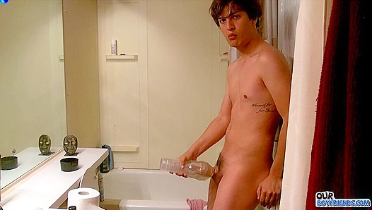 Skinny Hunter Fucks His Fleshlight Hard - OurBoyFriends