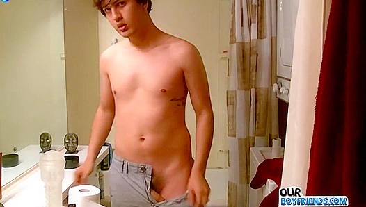 Skinny Hunter Fucks His Fleshlight Hard - OurBoyFriends