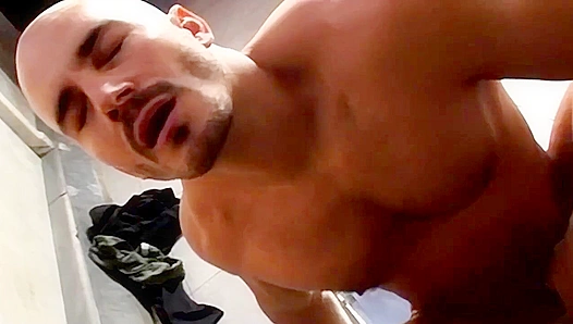 Beard Daddy Fucks Mirror with Black Dildo - Bonus Fetish