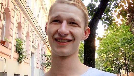 Blonde Czech Hottie Sucks Hard for Cash - XXX Gay