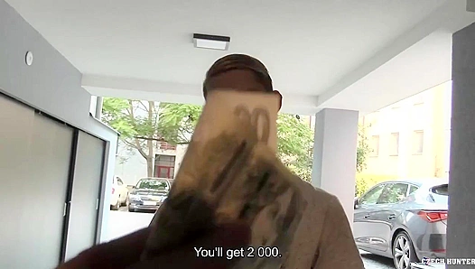 Blonde Czech Hottie Sucks Hard for Cash - XXX Gay