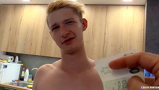 Blonde Czech Hottie Sucks Hard for Cash - XXX Gay