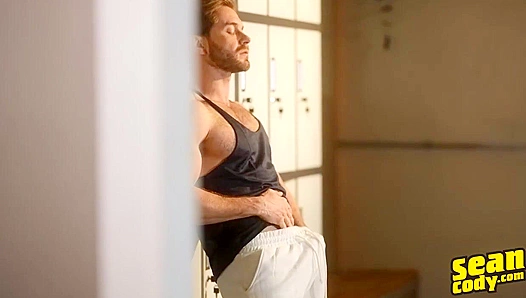 Ripped Men Sweat & Fuck ~ Gym Threesome with Sean Cody