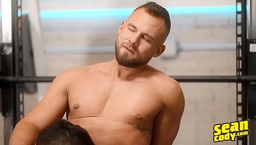 Ripped Men Sweat & Fuck ~ Gym Threesome with Sean Cody