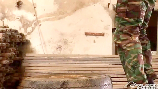 Military Hunksex ~ Uniformed Studs Pound Each Other Raw - Falcon Studios