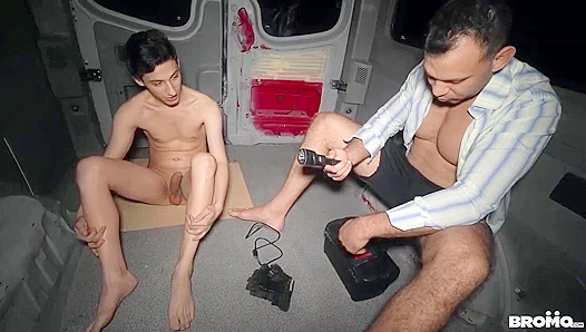 Bareback Bliss ~ Denny Chris & Romeo Carter Heat Up a Parked Van