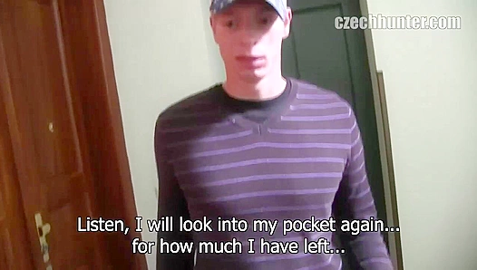 Czech Stud Masturbates Wildly in Stairwell - XXX Gay