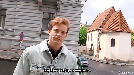 Czech Hunter Fucks Hot Guy's Ass Like a Slut