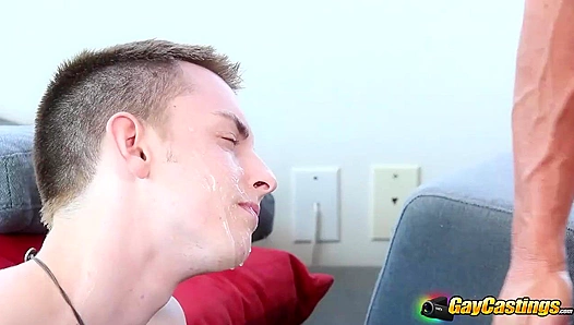 Kane's Audition Ends in Intense Facial -Gayroom