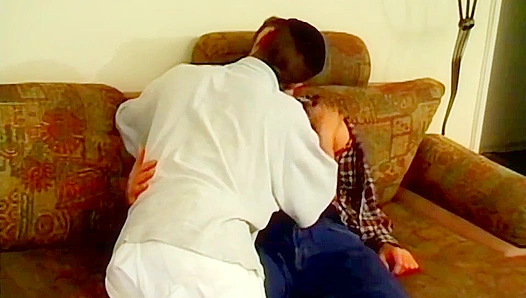 Fervent Cock Riding in a Vintage Anal Video - Bonus Hunks