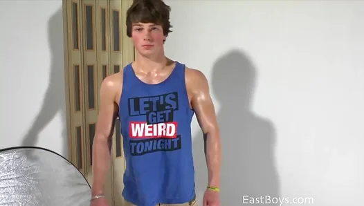 Cute Boy 18+ Shows Off His Muscles While Flexing