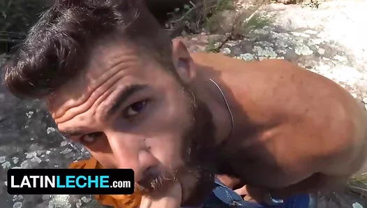 Muscular Bearded Latino Dude Devours Stranger’s Dick Outside – LatinLeche 18+