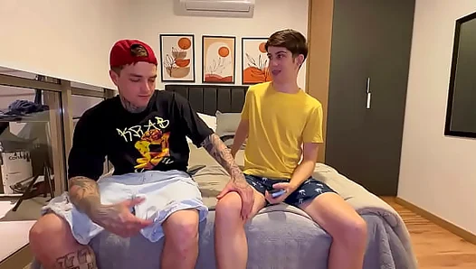 Fucking a friend of mine who comes to visit me