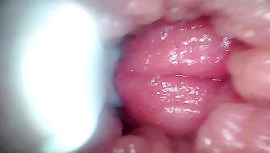 Endoscope camera records my wife's G spot. Educational video