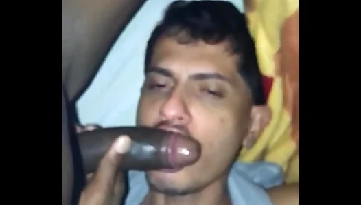 I went to at my black friend's house and when he arrived he made me suck his dick and made me a little whore