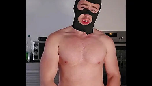 Masked Gay Dom’s Kitchen Naked Power Tease