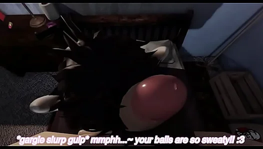 A romantic shoot with a cow femboy in Roblox