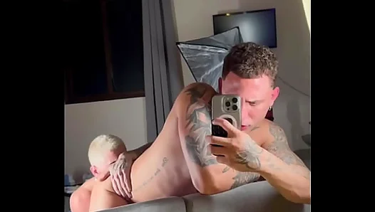 SITTING ON THE TATTOOED BOY UNTIL HE CUMS IN MY ASS