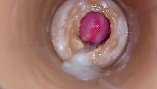 Precum squirting in my pussy Camera In Vagina 4k