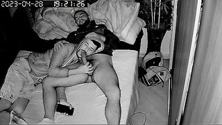 Fucking my friend from work in secret'but the cameras caught the whole fuck!