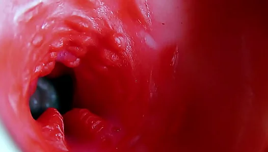 Super quality squelchy wet hole ASMR camera inside