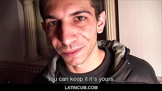 Straight Amateur Scruffy Latino Boy Gay For Pay With Big Dick Filmmaker POV