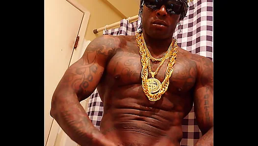 Big Black Hairy Cock Worship Hallelujah Johnson ( Masturbating Jerking off Stroking My