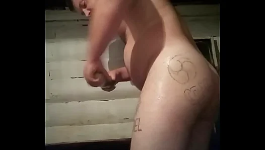 A VERY THICK cucumber in my ASS!