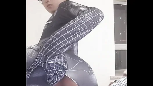 Sexy gay teen has a cock as strong as Spider-Man