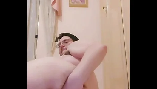 Insane gay porn: extreme inflatable plug and self-fist