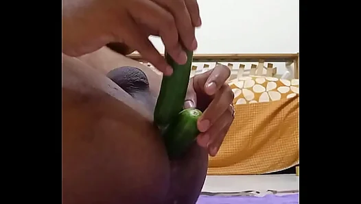 Indian gay Double anal dildo