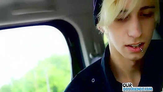 Emo Twink Greedily Sucks Dick Outdoors  - OurBoyFriends