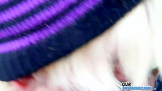 Emo Twink Greedily Sucks Dick Outdoors  - OurBoyFriends